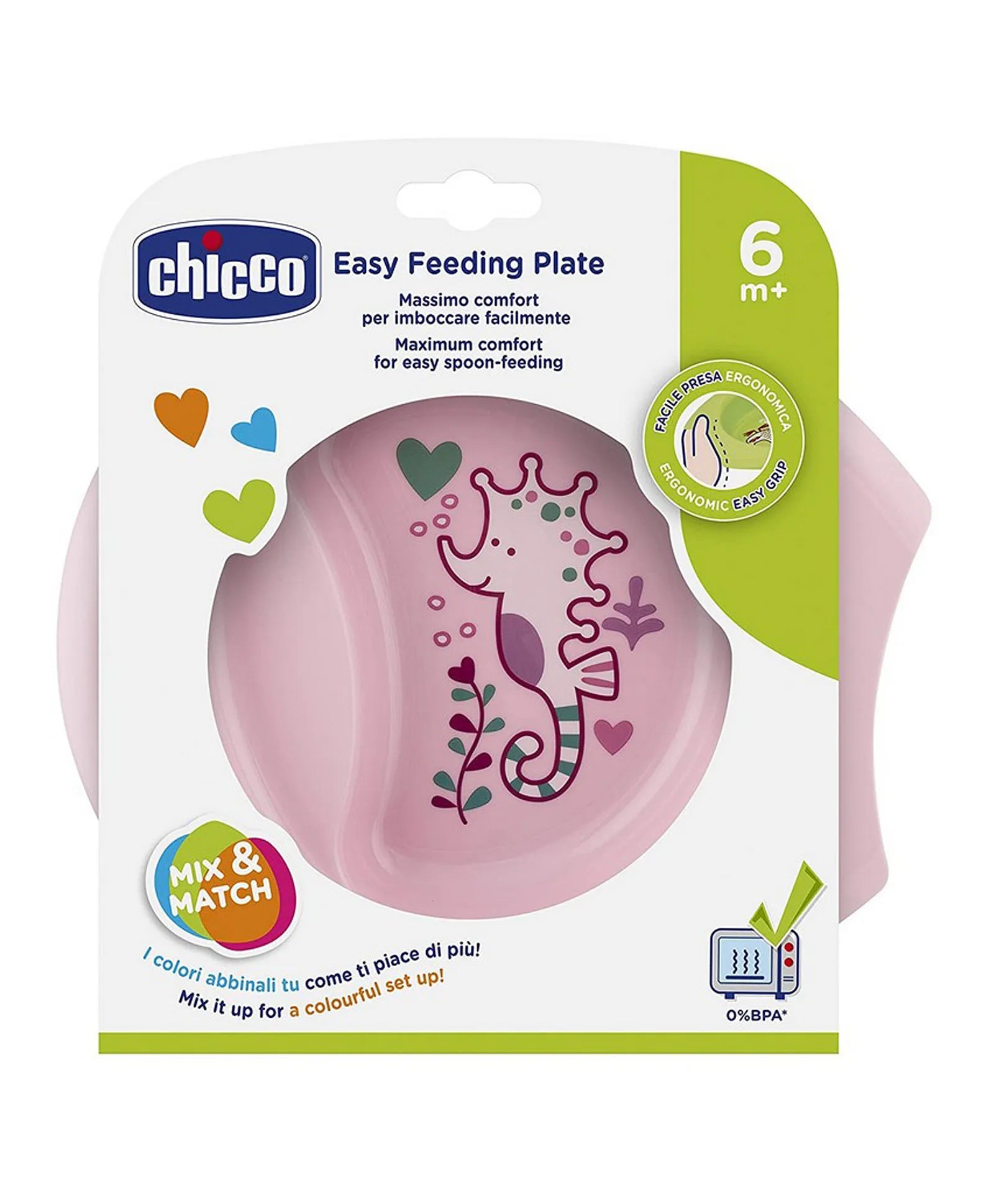 Chicco Easy Feeding Bowl 6M+ Girl Safe & Comfortable Chicco Easy Feeding Bowl 6M+ Girl Safe & Comfortable