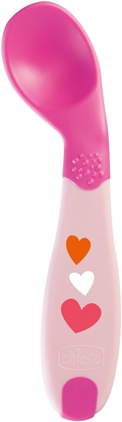 Chicco First Spoon 8M+ Girl Easy & Safe for Self-Feeding - Pink