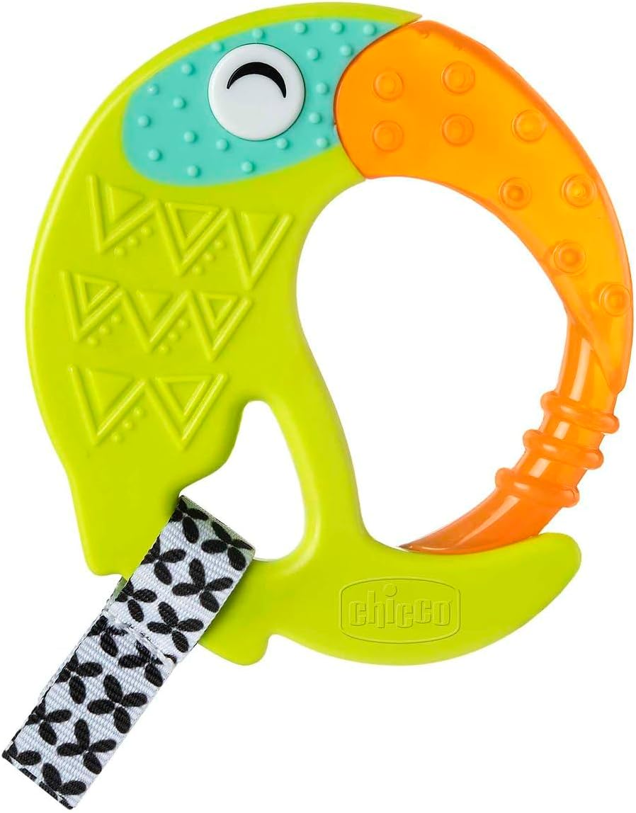 Chicco Fresh Funny Teether 6M+ Soothes Teething Pains - Green Chicco Fresh Funny Teether 6M+ Soothes Teething Pains - Green