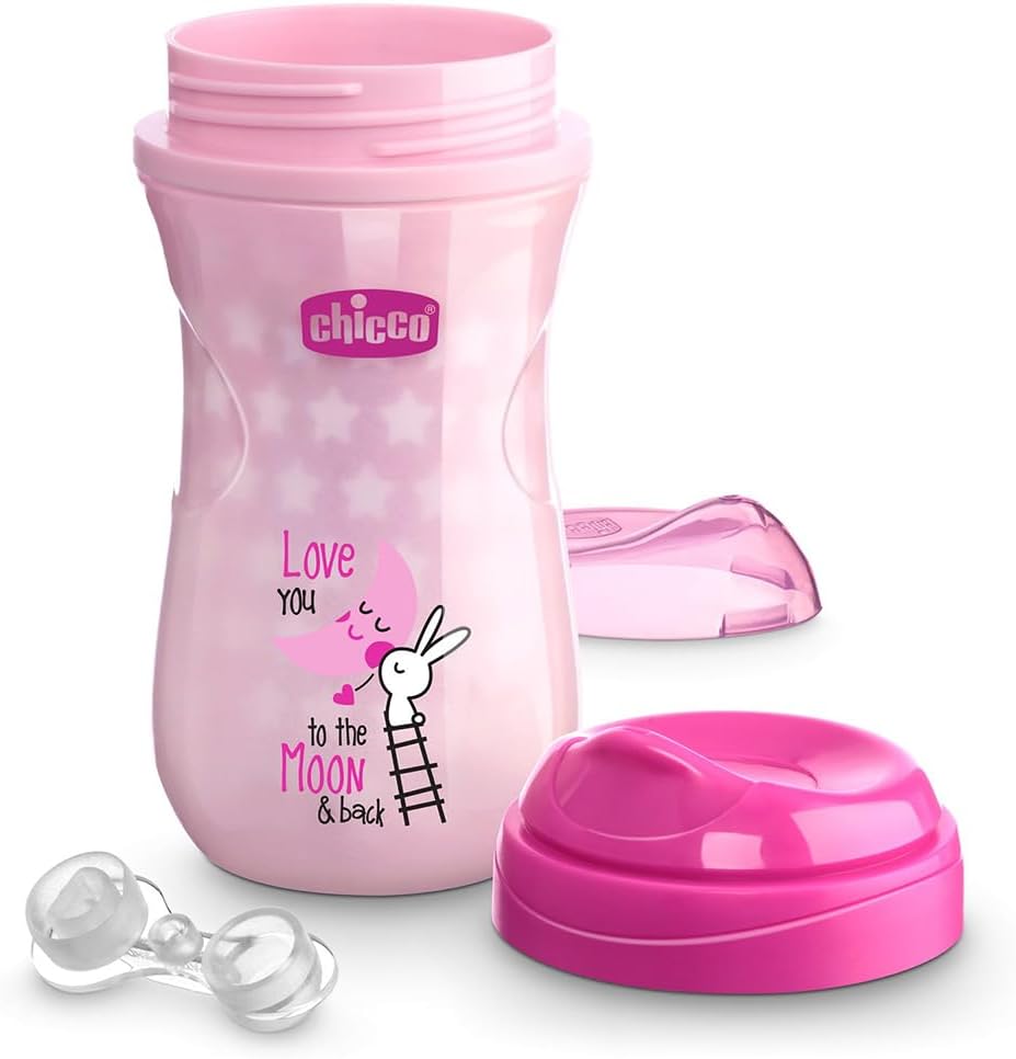 Chicco Glowing Cup 14M+ Leak-Proof & Keeps Drinks Warm - Pink Chicco Glowing Cup 14M+ Leak-Proof & Keeps Drinks Warm - Pink