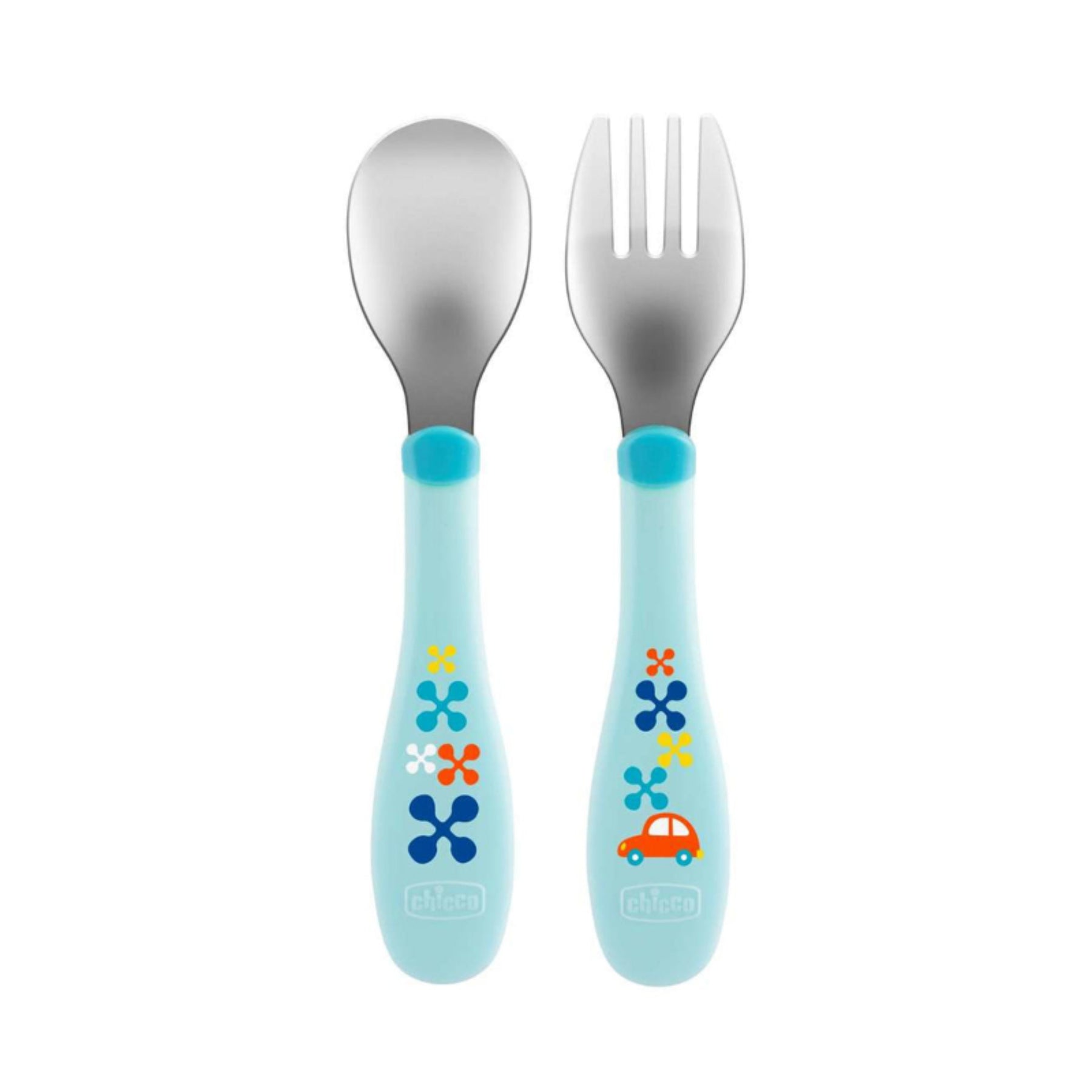 Chicco Metal Cutlery 18M+ Boy & Neutral Lightweight & Durable - Blue Chicco Metal Cutlery 18M+ Boy & Neutral Lightweight & Durable - Blue