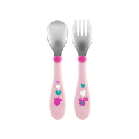 Chicco Metal Cutlery 18M+ GIRL Safe & Lightweight 