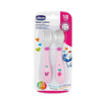 Chicco Metal Cutlery 18M+ GIRL Safe & Lightweight - Pink
