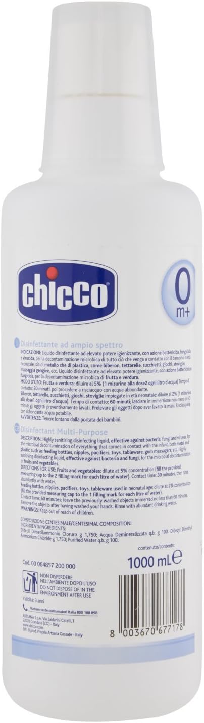 Chicco Multi-Purpose Disinfectant 1L Kills Bacteria & Fungi Chicco Multi-Purpose Disinfectant 1L Kills Bacteria & Fungi