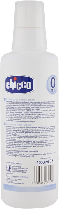 Chicco Multi-Purpose Disinfectant 1L Kills Bacteria