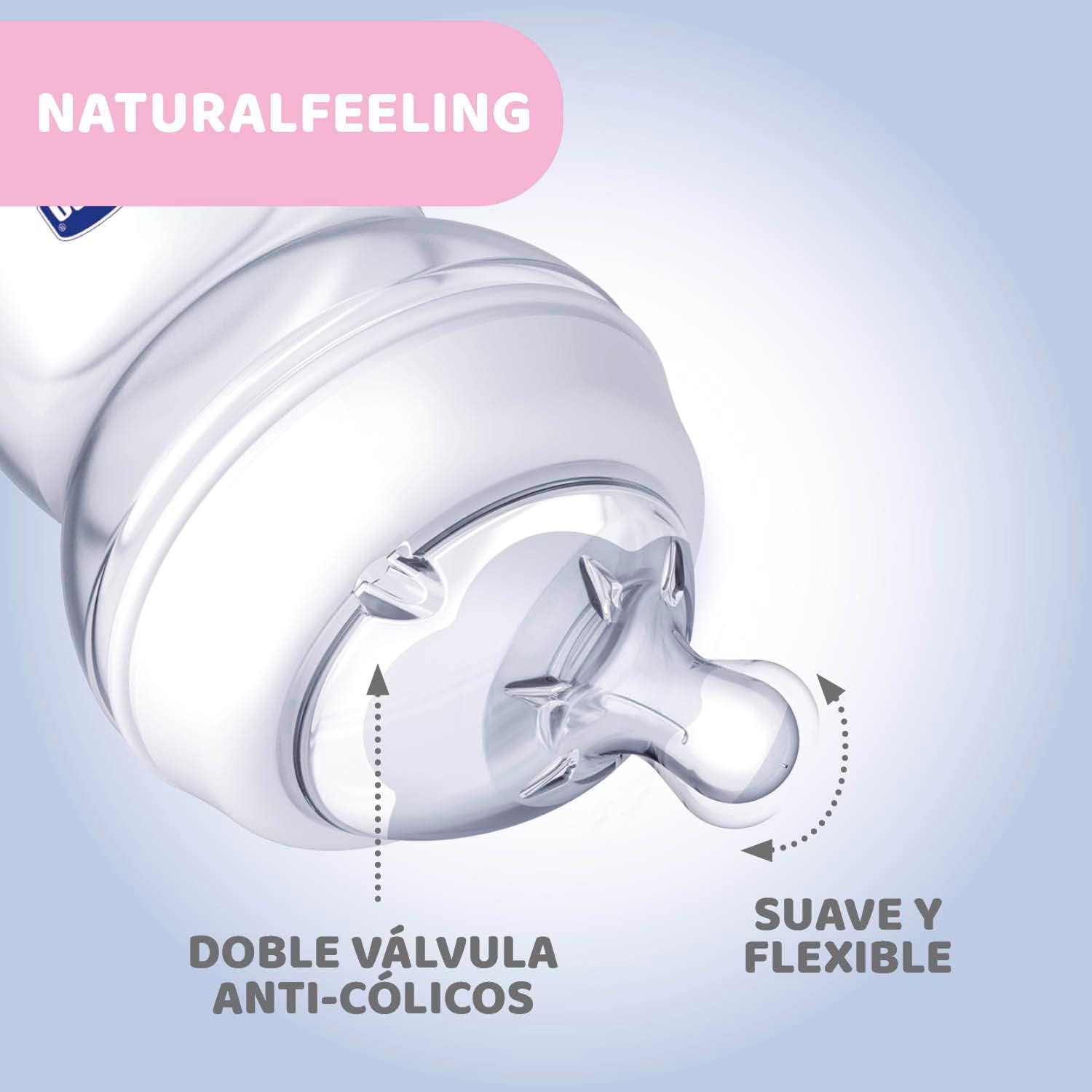 Chicco Natural Feeling Bottle 250ml UNI Anti-Colic 2M+ Chicco Natural Feeling Bottle 250ml UNI Anti-Colic 2M+