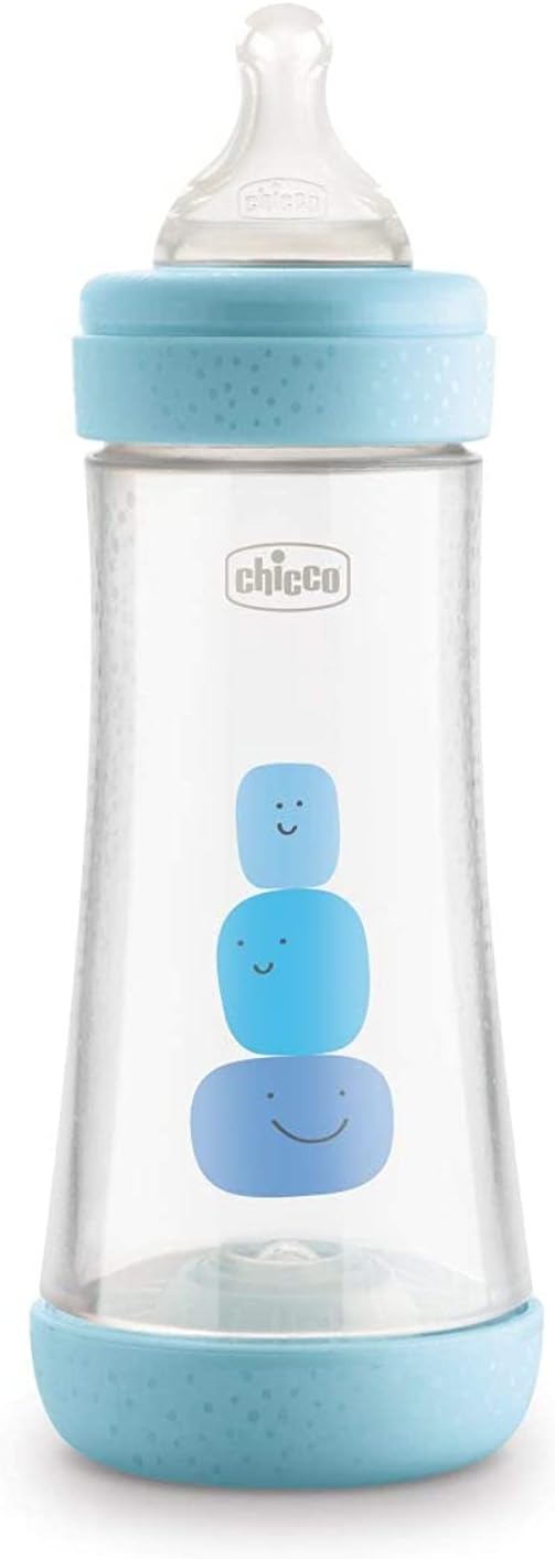 Chicco PERFECT5 BOY Bottle 300ml Anti-Colic Fast Flow CL2 - Blue Chicco PERFECT5 BOY Bottle 300ml Anti-Colic Fast Flow CL2 - Blue