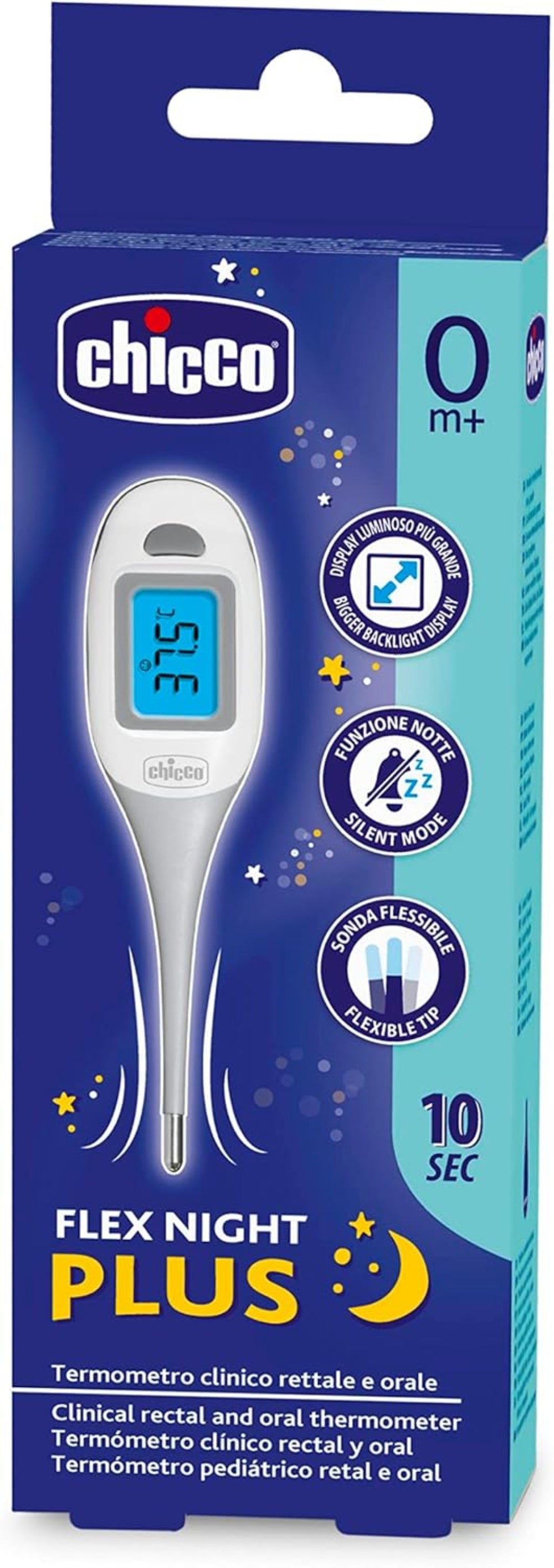 Chicco Thermometer Flex Night Plus Fast & Silent Reading Chicco Thermometer Flex Night Plus Fast & Silent Reading
