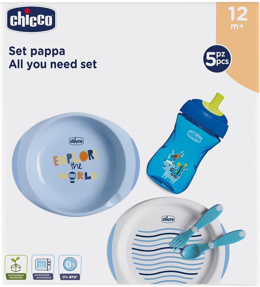 Chicco Weaning Set 12M+ Safe & Fun Mealtime for Kids Chicco Weaning Set 12M+ Safe & Fun Mealtime for Kids