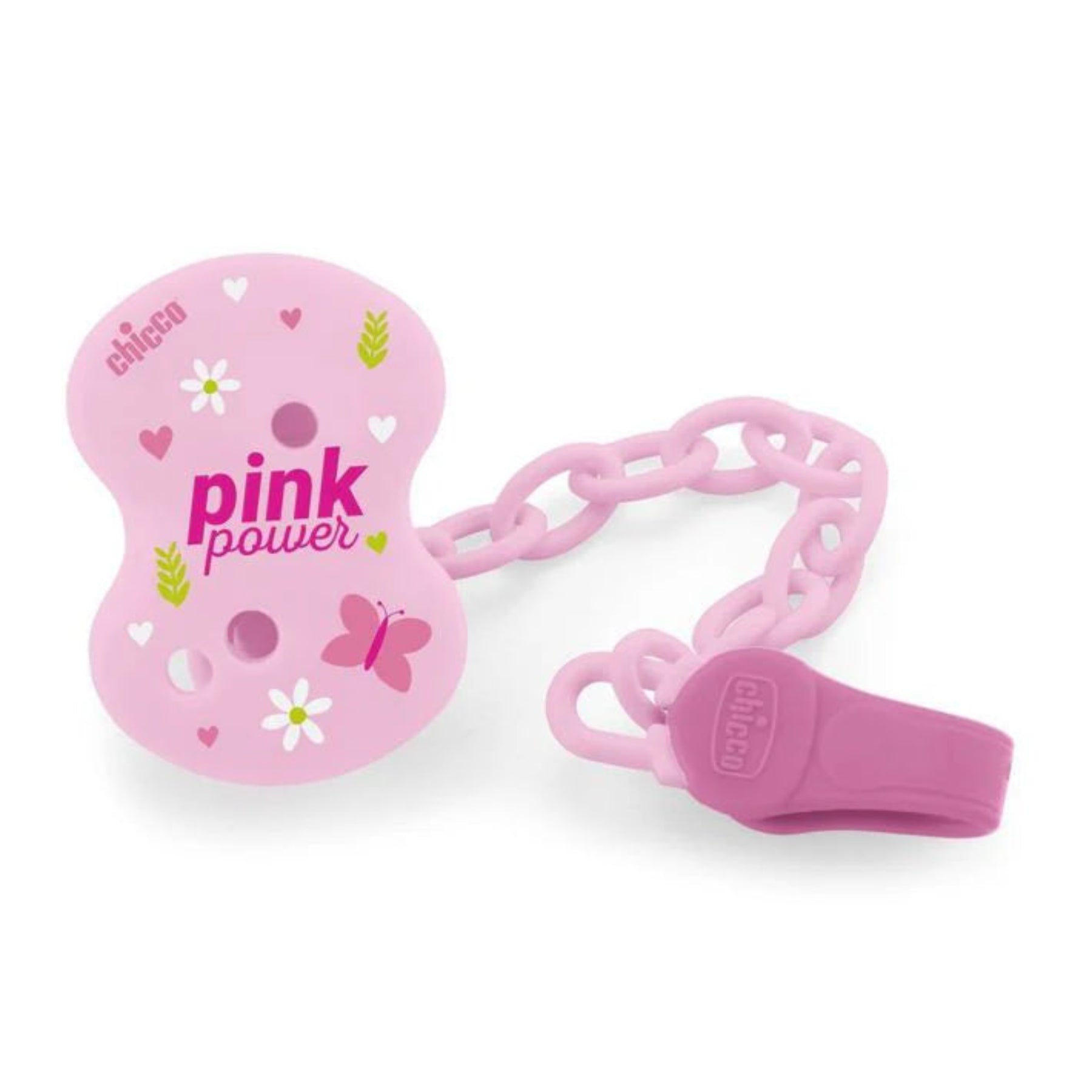 Chicco clip with chain mixed colors safe & sterilizable Chicco clip with chain mixed colors safe & sterilizable