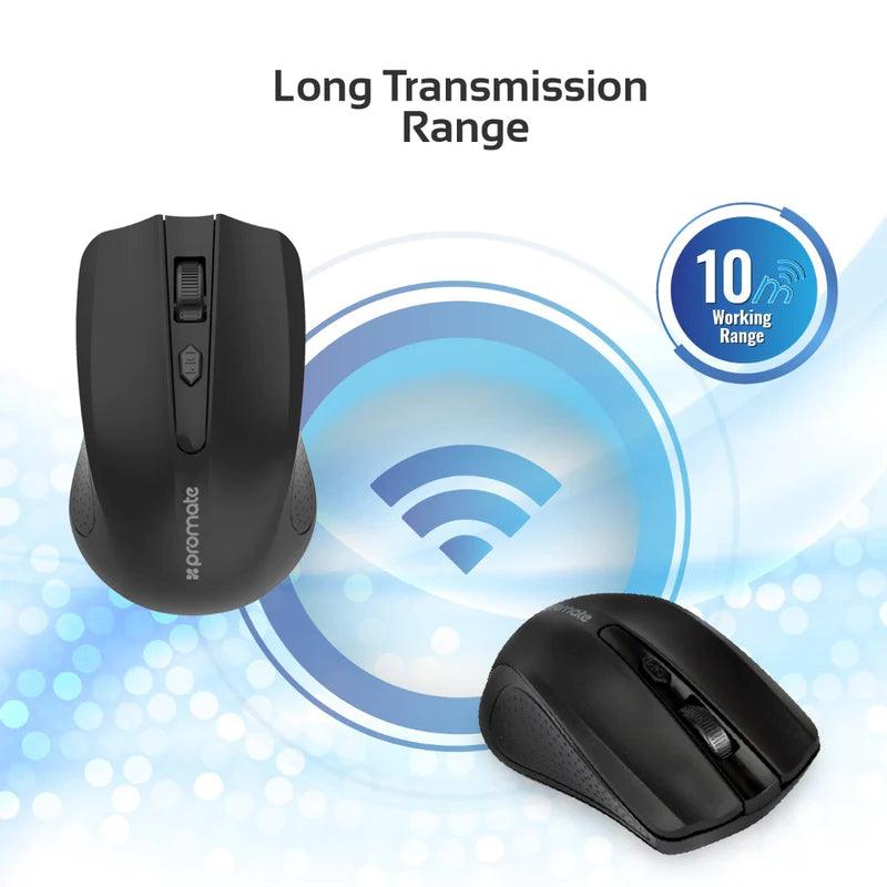 PROMATE Clix-8 2.4GHz Wireless Ergonomic Optical Mouse