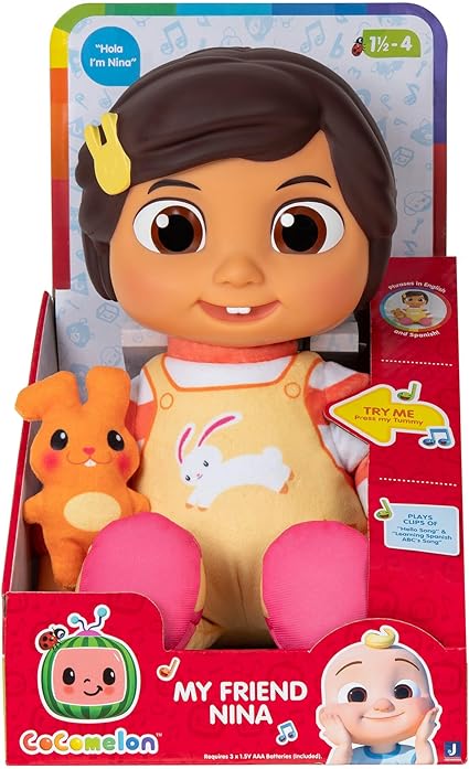 CoComelon My Friend Nina Doll Bilingual Fun for Kids CoComelon My Friend Nina Doll Bilingual Fun for Kids