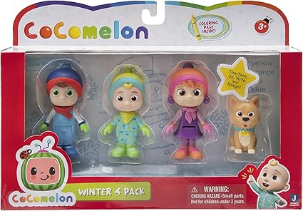 CoComelon Winter Theme 4 Figure Pack Fun & Educational Play CoComelon Winter Theme 4 Figure Pack Fun & Educational Play