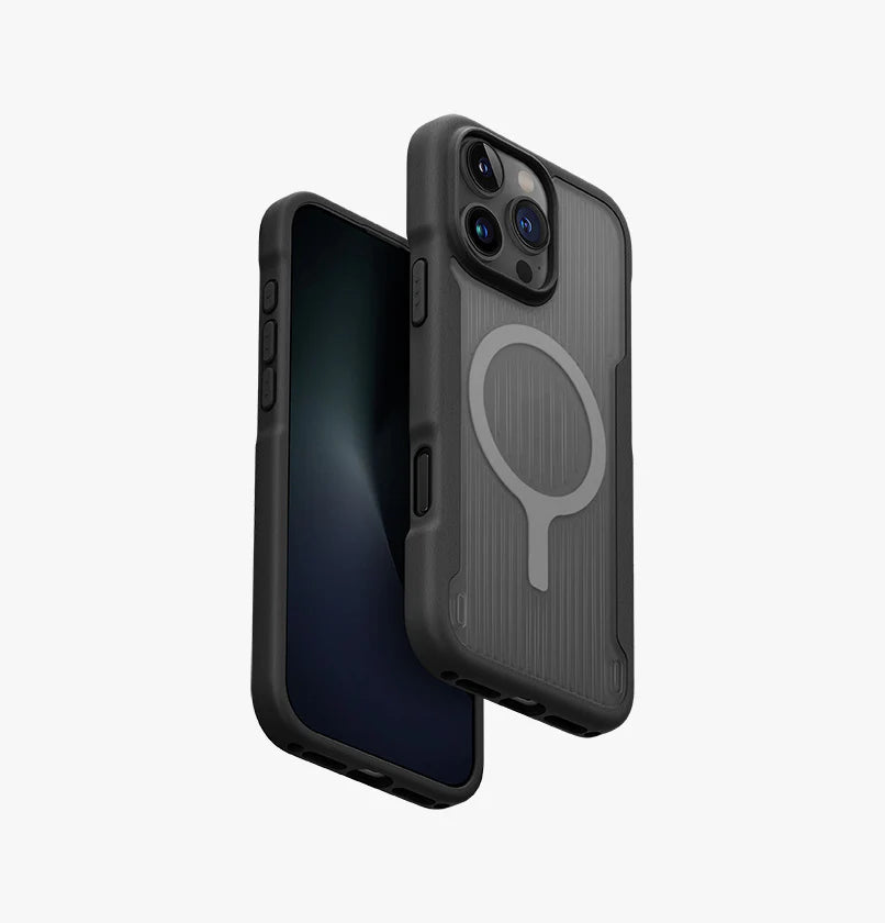 كفر UNIQ COMBAT ACTIVE لهاتف iPhone 16 Pro MagClick لون Charcoal Black