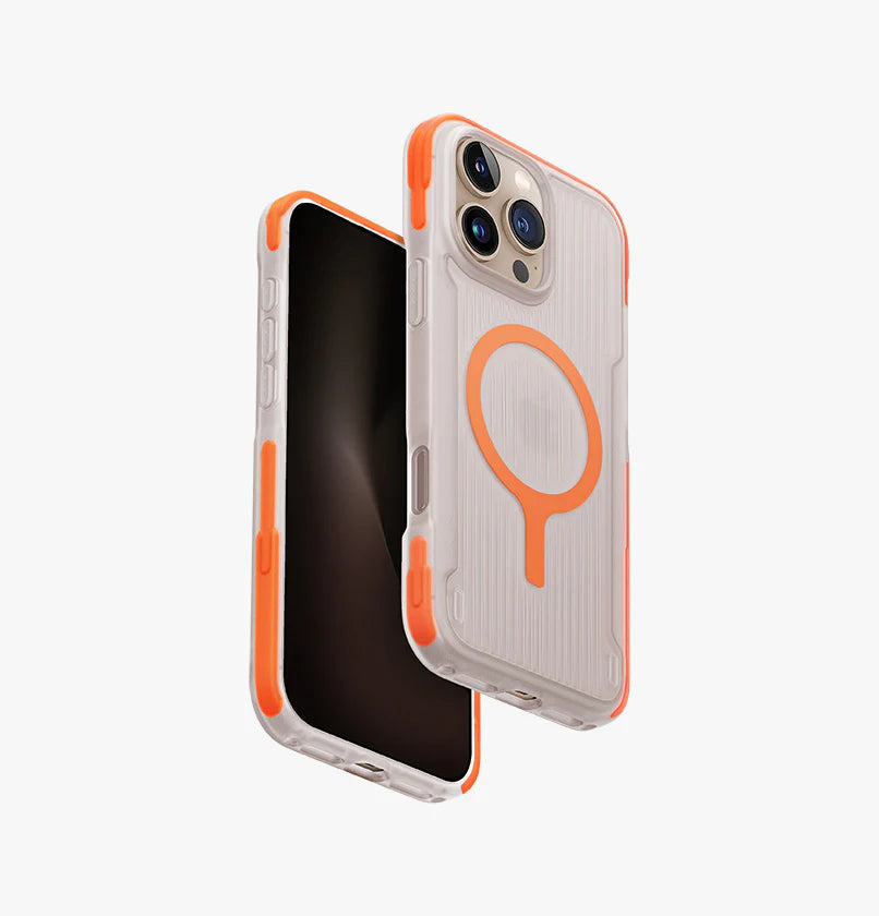 كفر UNIQ COMBAT ACTIVE لهاتف iPhone 16 Pro MagClick لون Volt Orange