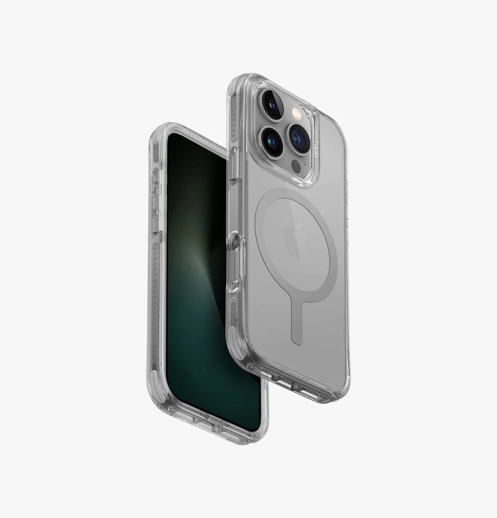 غطاء UNIQ HYBRID iPhone 16 Pro MagClick Combat – Stone Grey