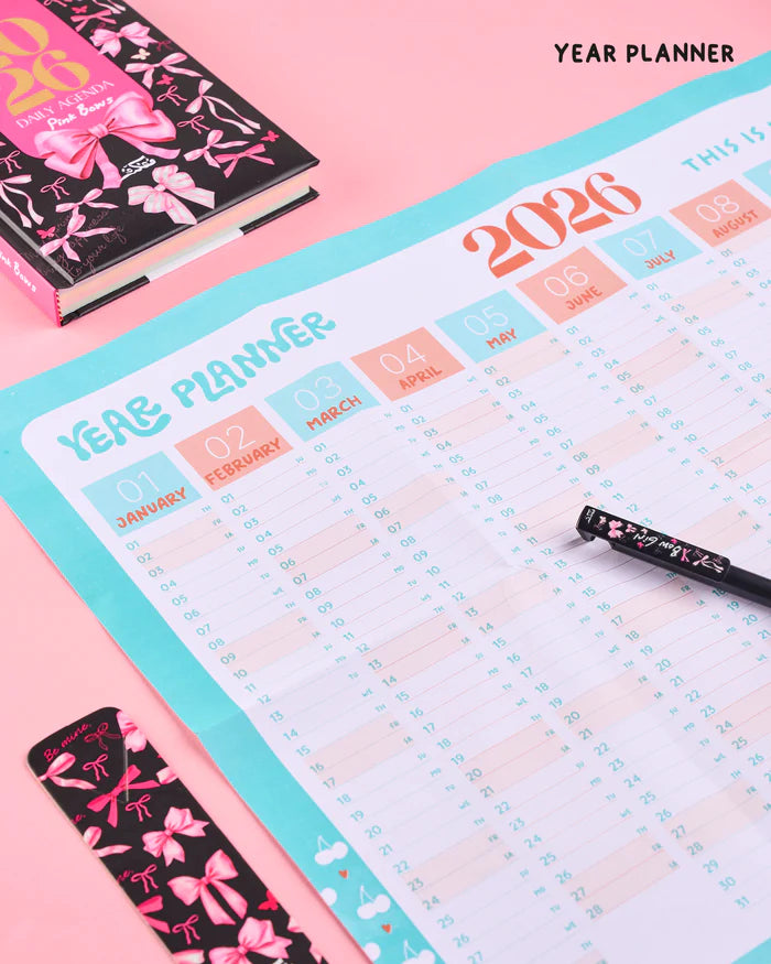 Mofkera Agenda Gift Set 2026 – Pink Bows - Pre Order Mofkera Agenda Gift Set 2026 – Pink Bows - Pre Order