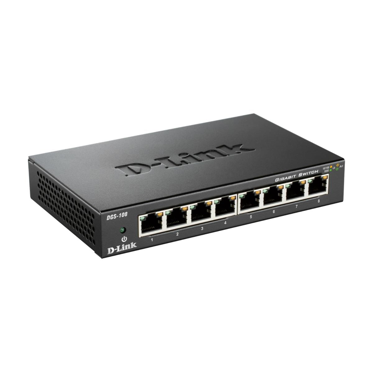D-Link DGS-108 8-Port Gigabit Desktop Switch D-Link DGS-108 8-Port Gigabit Desktop Switch