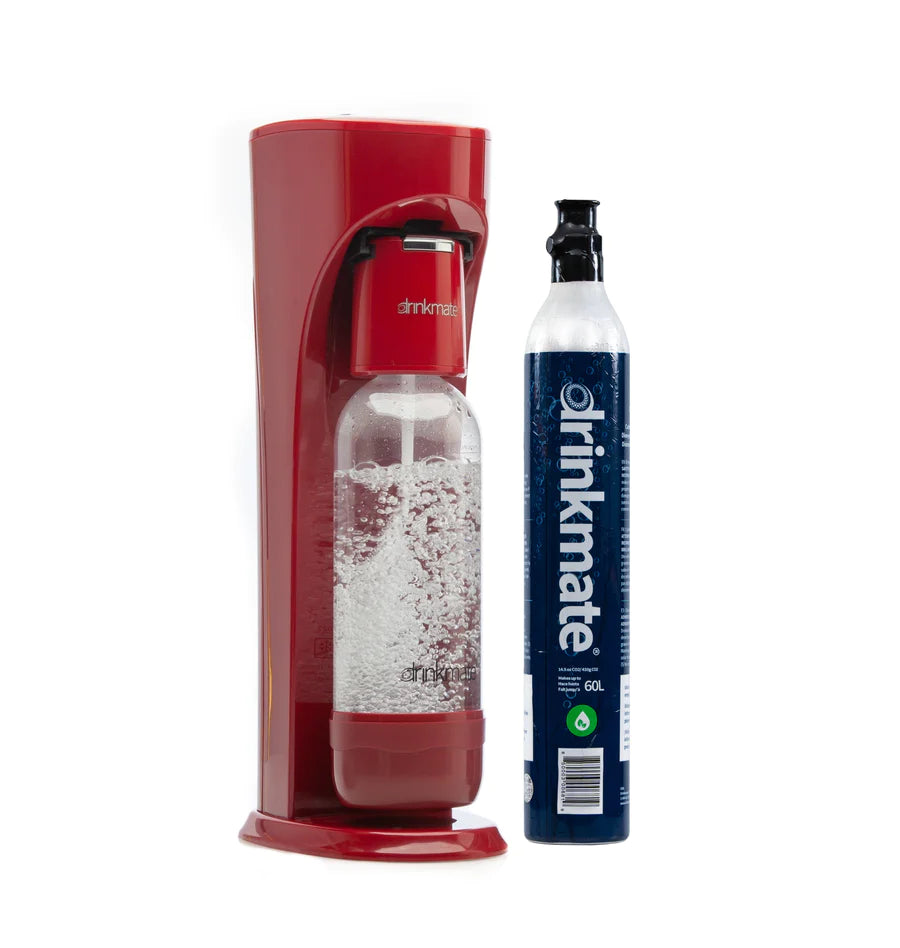 DrinkMate OmniFizz Sparkling Water and Soda Maker, Carbonates Any Drink, with 60 L Cylinder