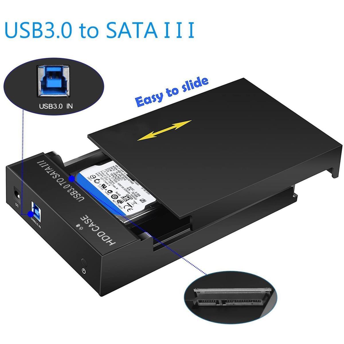 Hard Drive Enclosure, USB 3.0 to SATA Docking Station for External Hard Drive SATA III - Haing