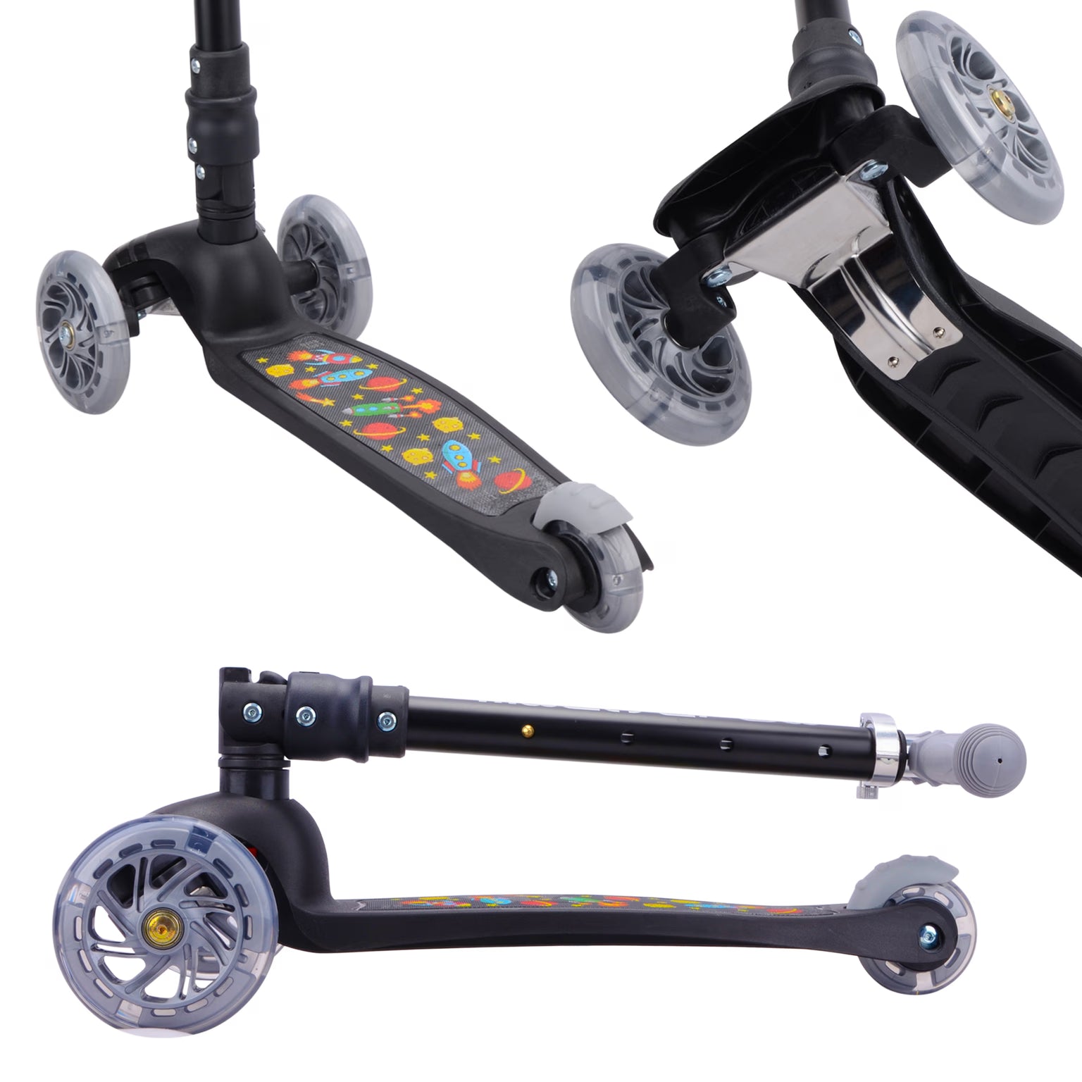 Boldcube – Three Wheel Scooter Teeny | Rocket Black | Ages 3-8 Boldcube – Three Wheel Scooter Teeny | Rocket Black | Ages 3-8