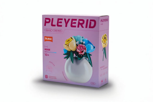 مجموعة Sluban Pleyerid الورود - 313 قطعة | ديكور زهري