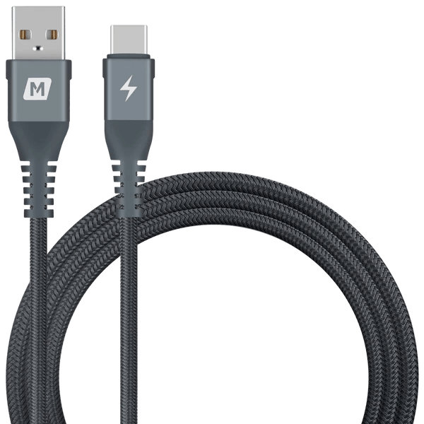 Momax Elite Link USB A to USB-C 5A Triple Braided Cable Support Quick Charge 1.2M - Black