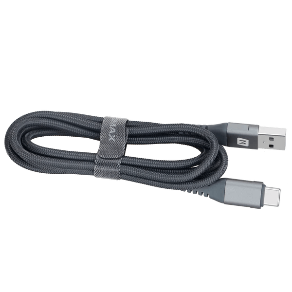 Momax Elite Link USB A to USB-C 5A Triple Braided Cable Support Quick Charge 1.2M - Black