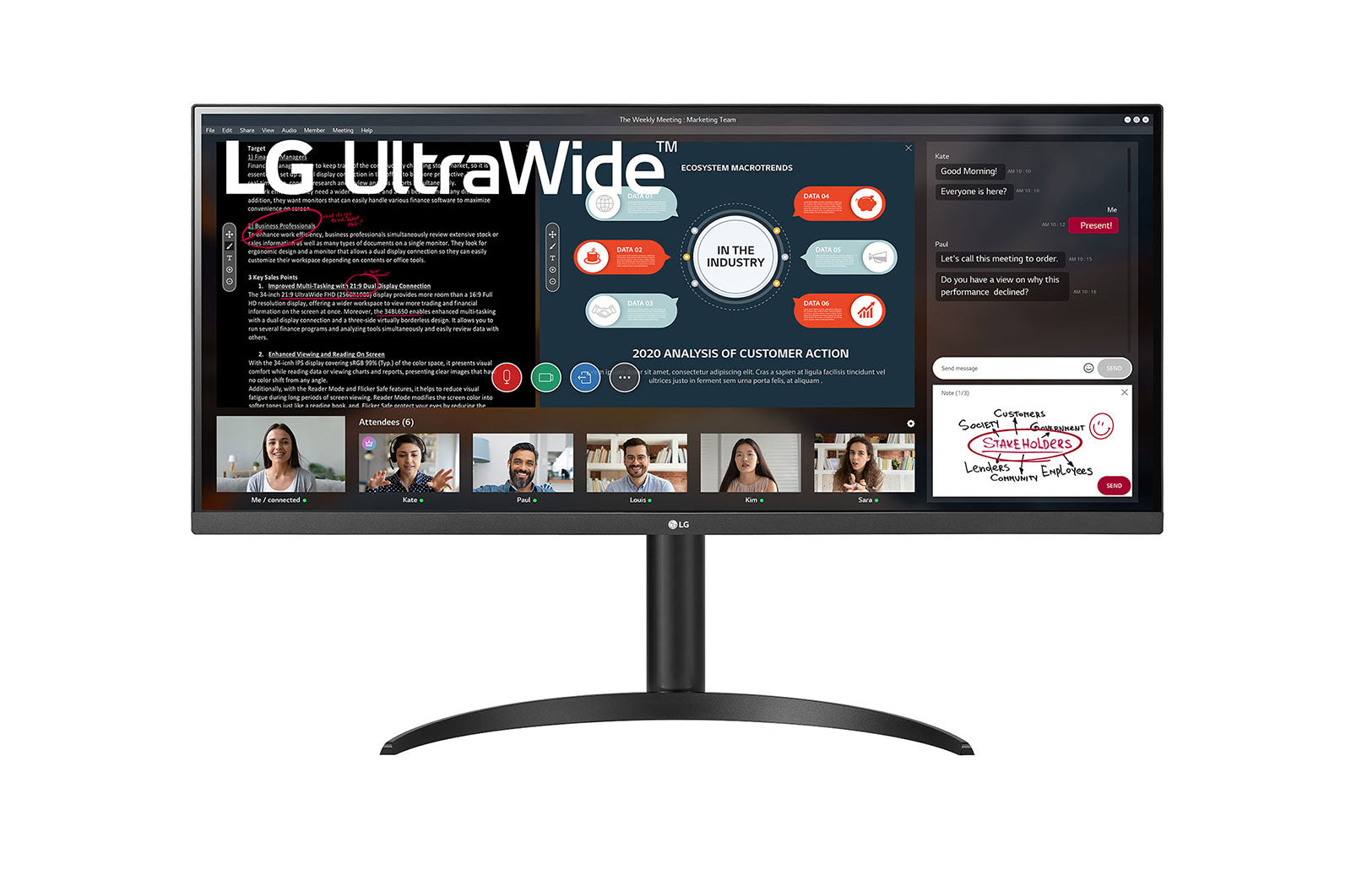 LG 34WP550-B 34” UltraWide™ FHD Monitor with AMD FreeSync™