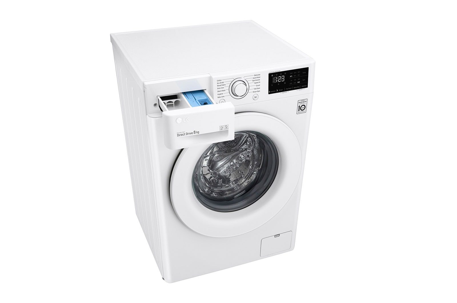 LG Front Load Washing Machine 8kg 1200RPM Steam White (F2V3PYP3WE)