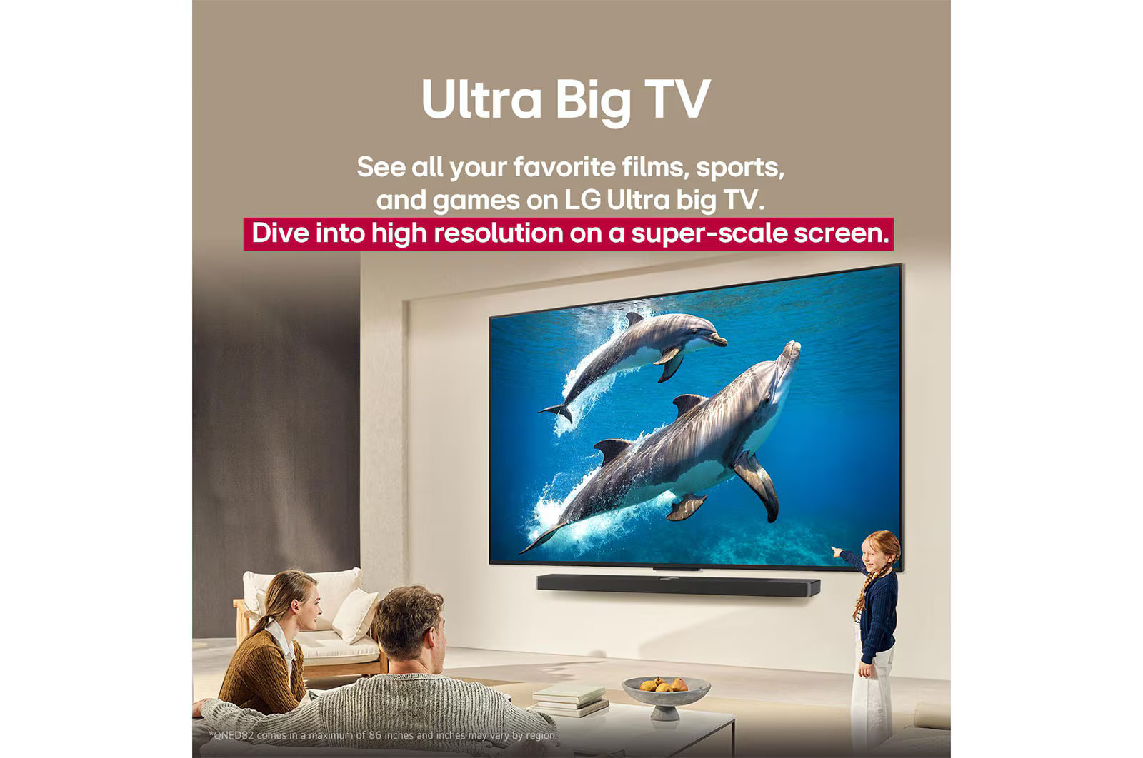 تلفزيون LG QNED70 4K الذكي مقاس 86بوصة المدعوم بجهاز التحكم AI Magic remote وميزة HDR10 وواجهة عام (2025)