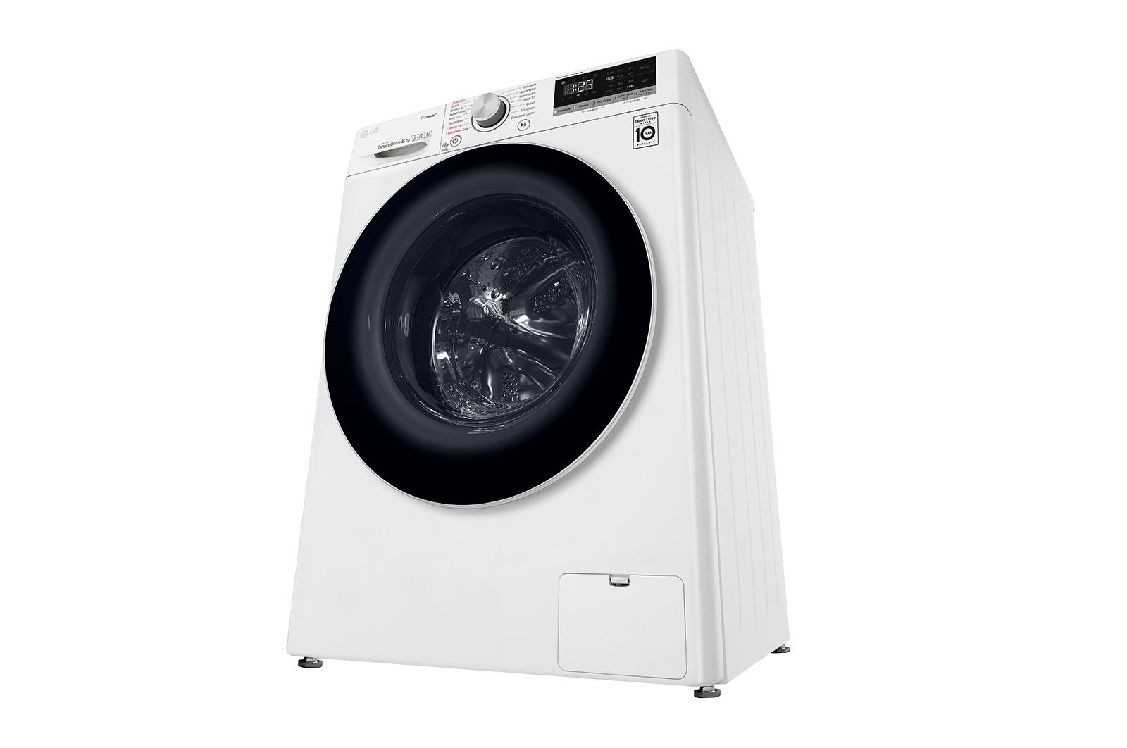 LG Front Load Washing Machine 8kg - AI Direct Drive, Steam, White