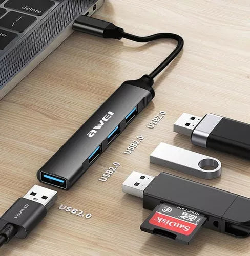 Awei USB Hub 4 Ports Expander Expansion
