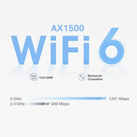 TP-LINK  AX1500 Whole Home Mesh Wi-Fi 6 System (1 peck) - White