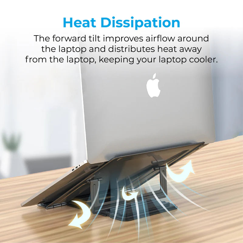 Promate DeskMate-5 Multi-Level Adjustable Laptop Stand - Silver