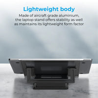 Promate DeskMate-5 Multi-Level Adjustable Laptop Stand - Silver