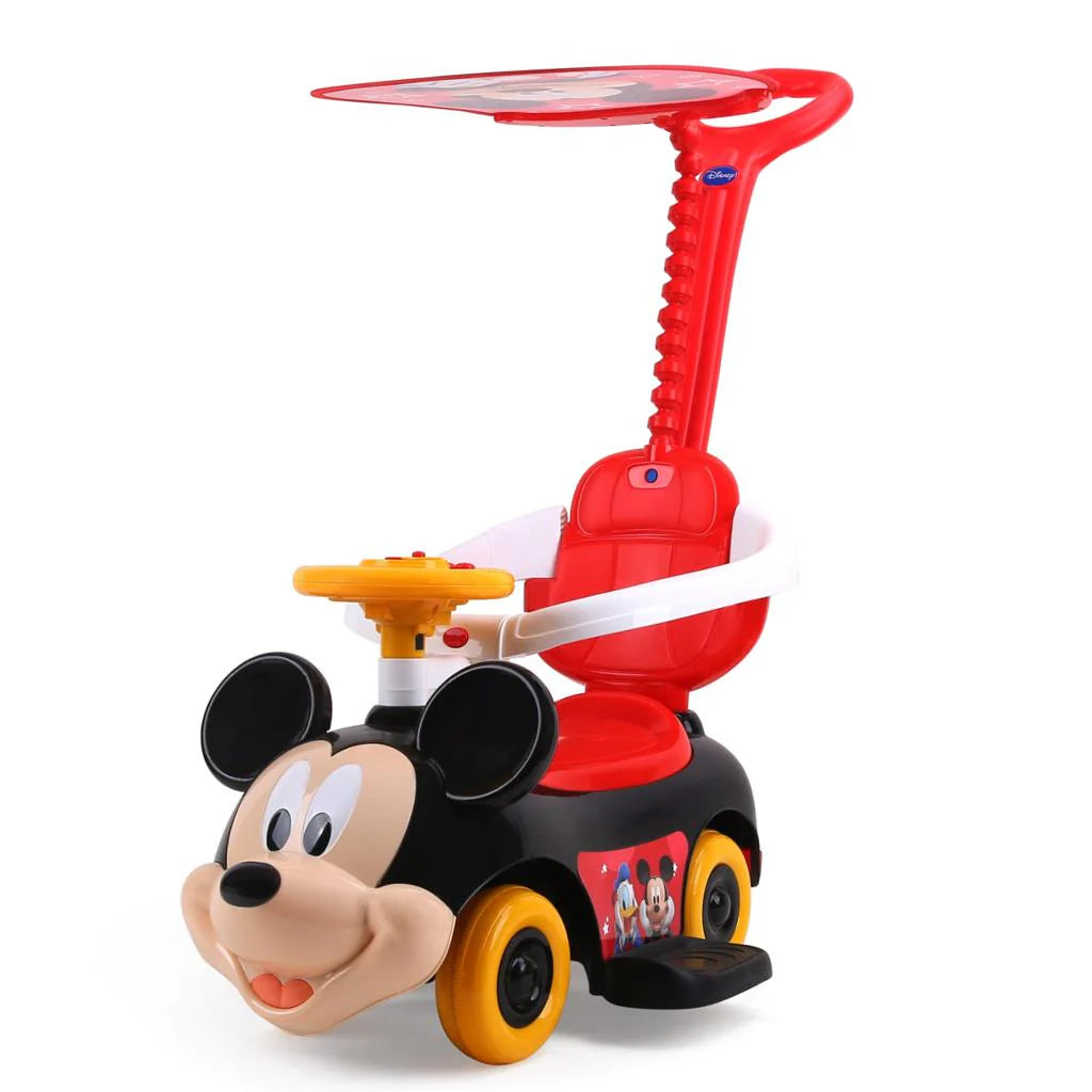 Disney Mickey Push Car with Handle & Umbrella 3-in-1 Ride Disney Mickey Push Car with Handle & Umbrella 3-in-1 Ride