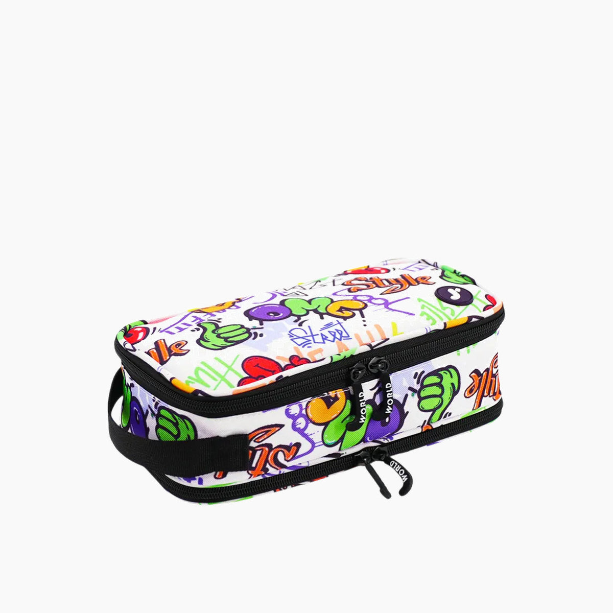 J World Doodle Pencil Case with Handle Strap