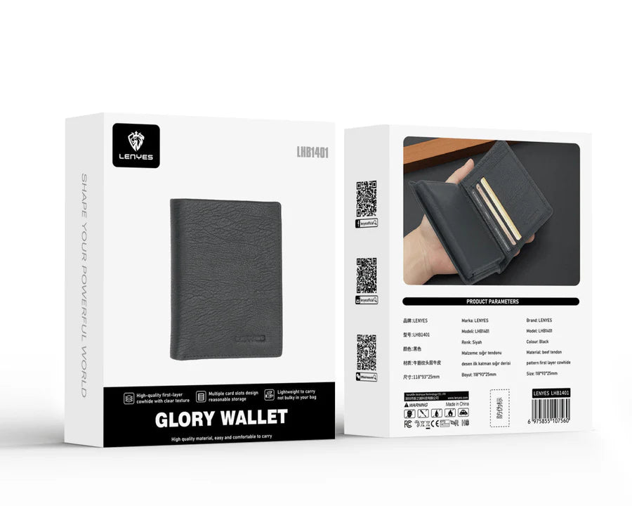 LENYES LHB1401 Card Holder – Sleek & Durable – Black