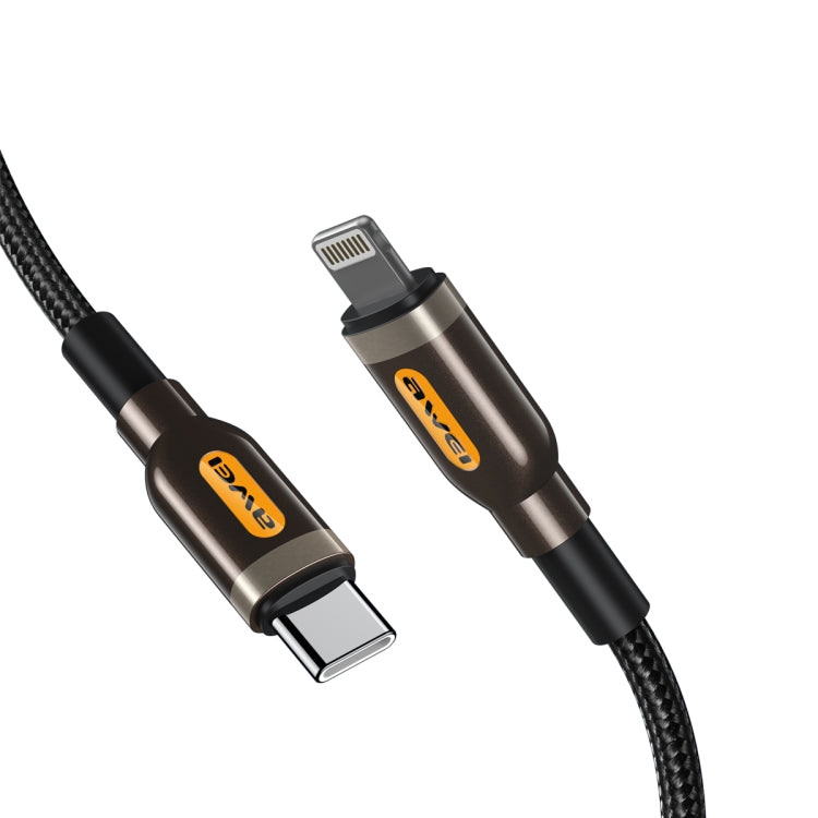Awei Type-C / USB-C to 8 Pin Fast Charging Data Cable / Length - Black