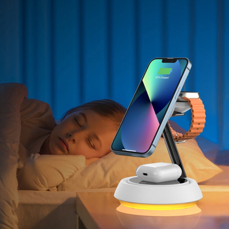 WIWU Jazz Series 15W 3 in 1 Magnetic Desktop Wireless Charger WIWU Jazz Series 15W 3 in 1 Magnetic Desktop Wireless Charger