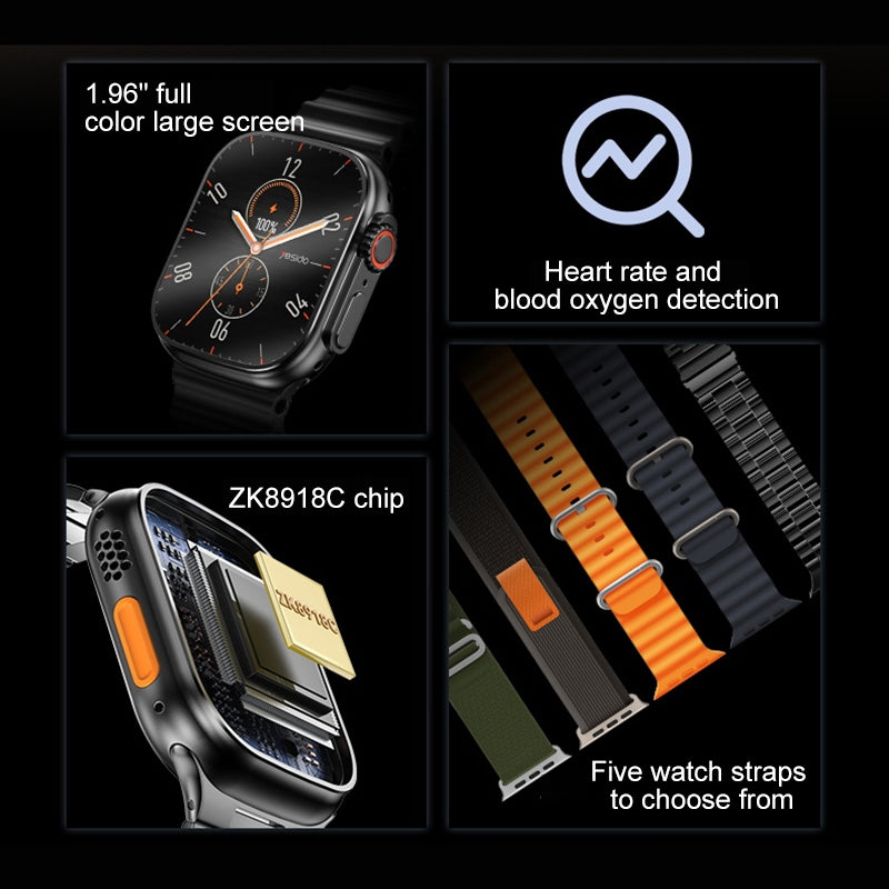 Yesido IO21 Smart Watch 1.96 inch Bluetooth Calling - Black Yesido IO21 Smart Watch 1.96 inch Bluetooth Calling - Black