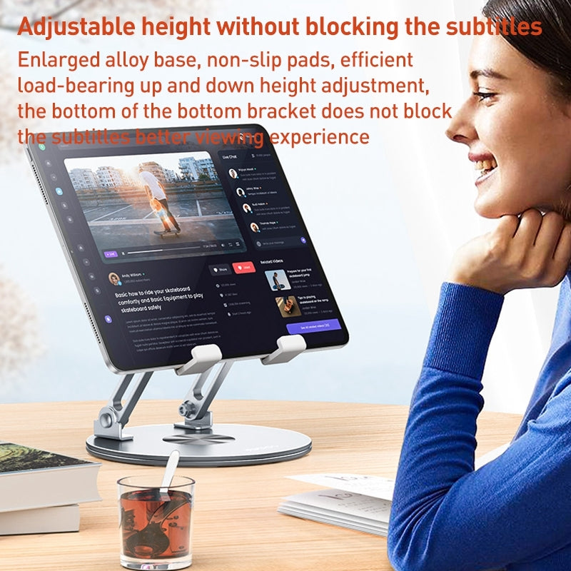 Yesido 360 Degree Rotating Foldable Tablet Desk Stand - Silver