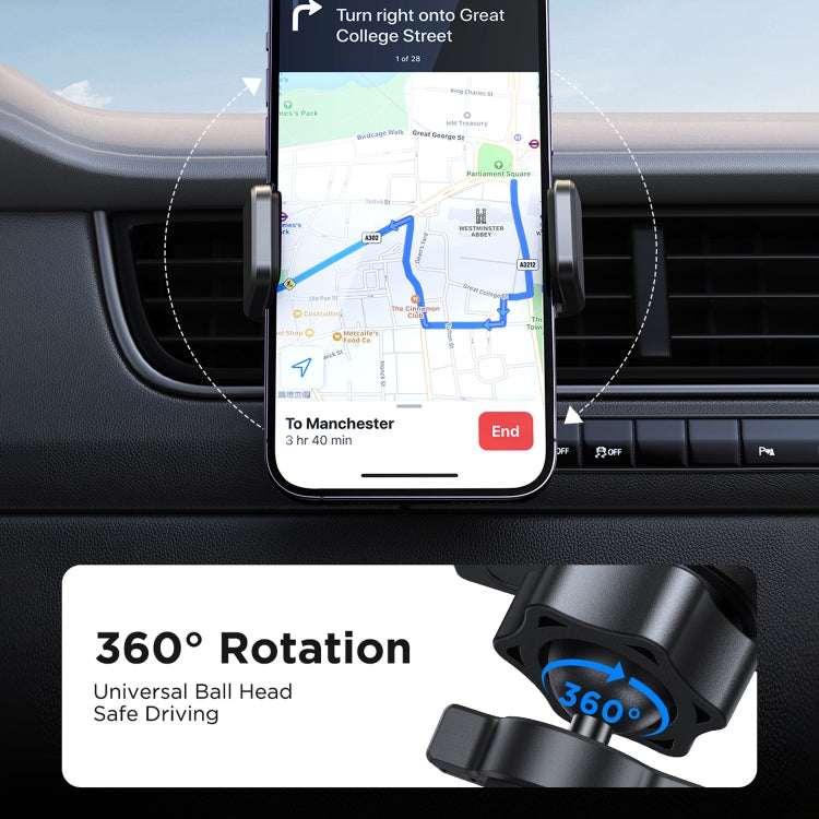 JOYROOM Car Air Vent Phone Holder Secure & HandsFree & Navigation - Black JOYROOM Car Air Vent Phone Holder Secure & HandsFree & Navigation - Black