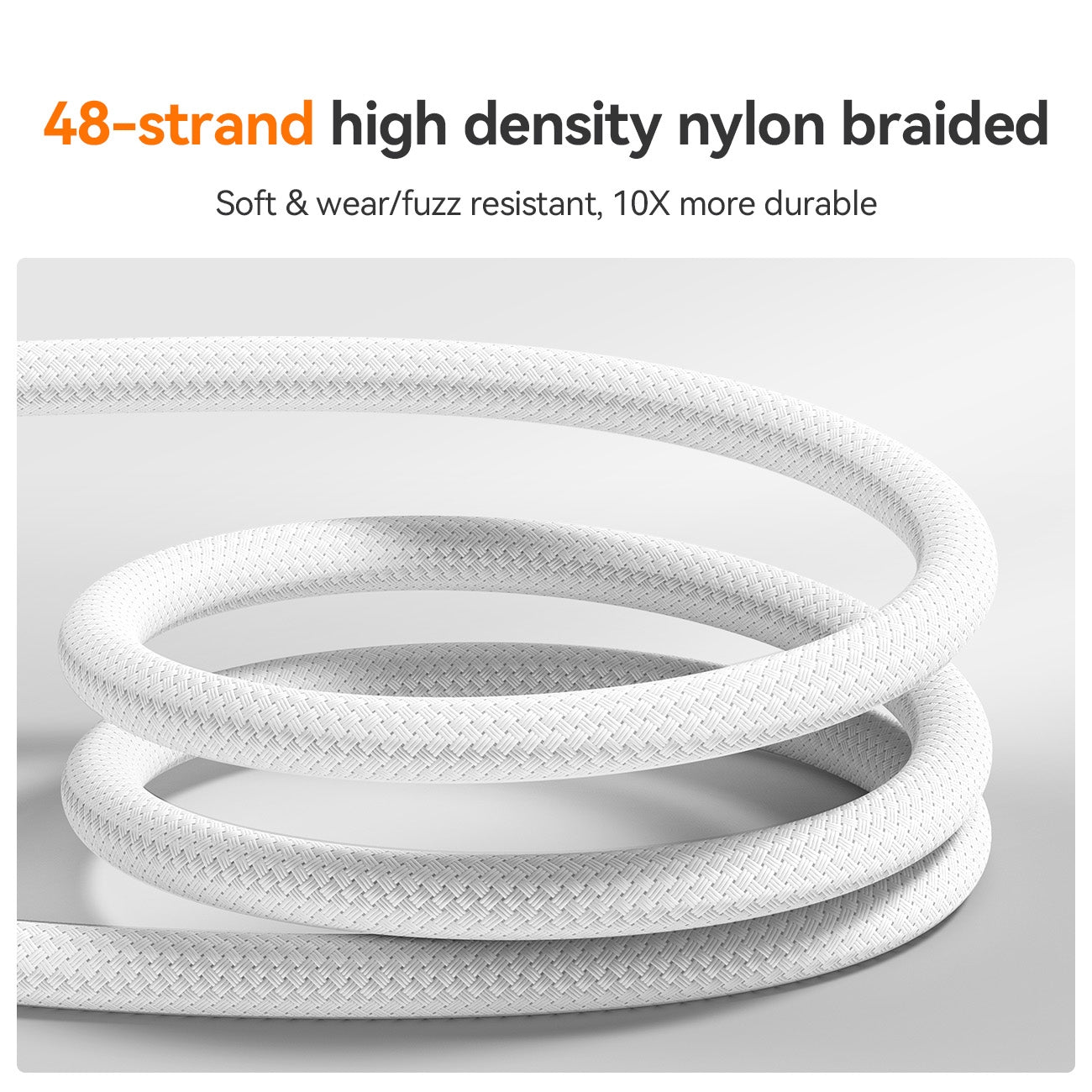 JOYROOM 3A Fast Charging Data Cable 1.2m Efficient Power - White