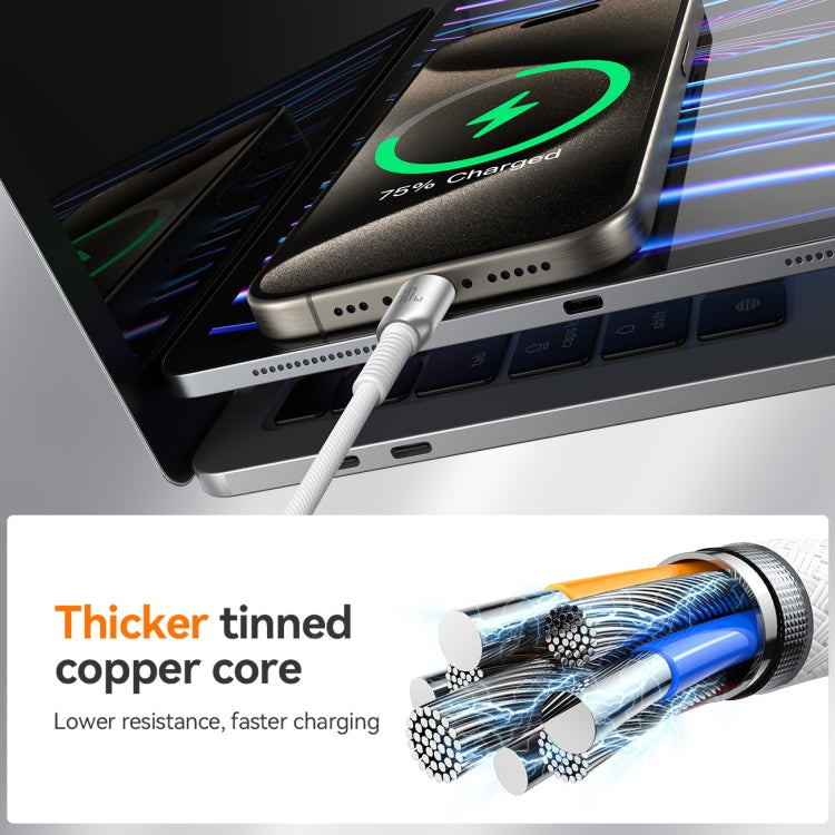 JOYROOM 60W Fast Charging Cable Type C to Type C 1.2m - White JOYROOM 60W Fast Charging Cable Type C to Type C 1.2m - White