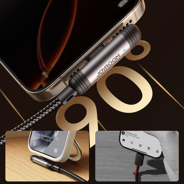 JOYROOM S-A56 USB to Lightning 3A 90° Fast Charging Cable 1.2m