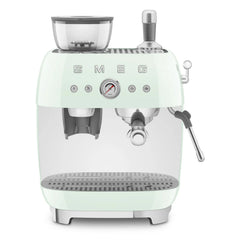 Smeg Manual Espresso Coffee Machine with Grinder 50's Style – Pastel Green | EGF03PG