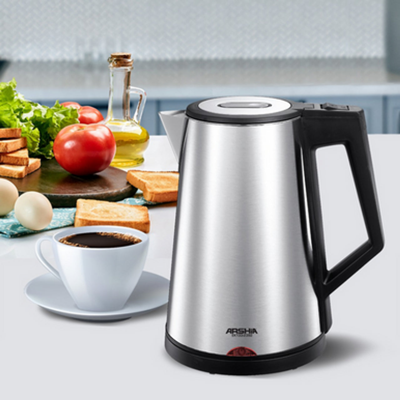 Arshia Electric Kettle Stainless Steel BS 2150W - 1.7L