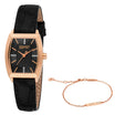 ESPRIT ES1L566L0035 BLACK LEATHER BAND BLACK DIAL FOR WOMEN